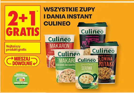 Zupy i dania instant Culineo Makaron promocja w Biedronka