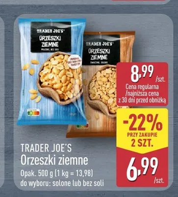 Orzeszki ziemne solone Trader Joe's promocja w Aldi