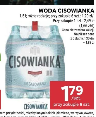 Woda Cisowianka promocja w Stokrotka