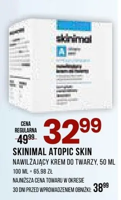 Atopic skin nawilżający krem do twarzy promocja w Drogerie Natura