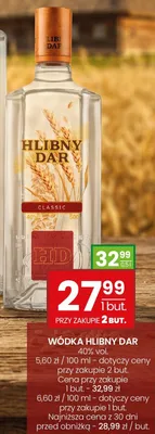 Wódka Hlibny Dar Classic 40% promocja w Twój Market