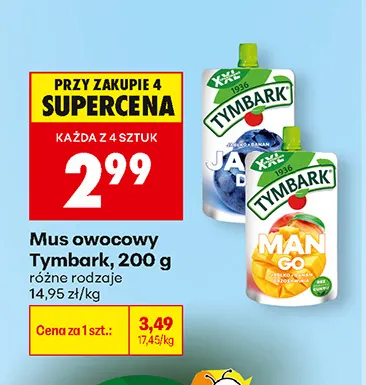 Mus owocowy Tymbark promocja w Biedronka