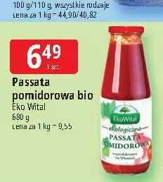 Passata pomidorowa bio EkoWital promocja w Leclerc