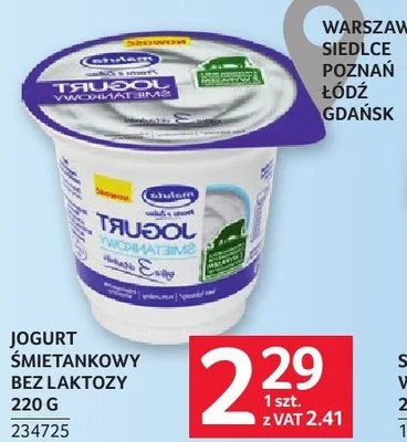 Jogurt śmietankowy bez laktozy Danone Trilok 220 g promocja w Selgros
