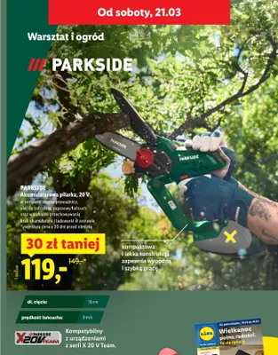 Akumulatorowa pilarka 20V promocja w Lidl