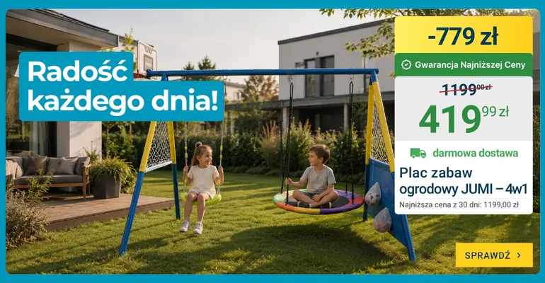 Plac zabaw ogrodowy JUMI 4w1 promocja w ERLI