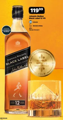 Whisky Johnnie Walker Black Label 12 YO promocja w Netto