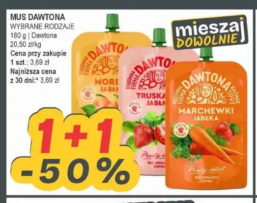 Mus Dawtona truskawka jabłko promocja w Słoneczko