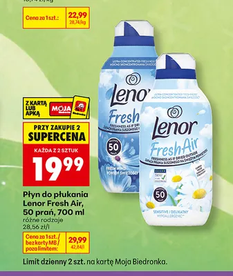 Płyn do płukania Lenor Fresh Air Fresh Wind promocja w Biedronka