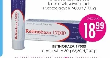Krem z witaminą A Retinobaza 17000 promocja w Drogerie Jasmin