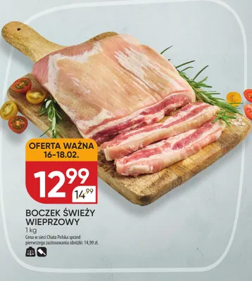 Boczek świeży wieprzowy 1 kg promocja w Chata Polska