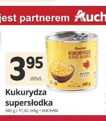 Kukurydza supersłodka Auchan promocja w Marketvita