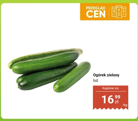 Ogórek zielony luz promocja w Dino