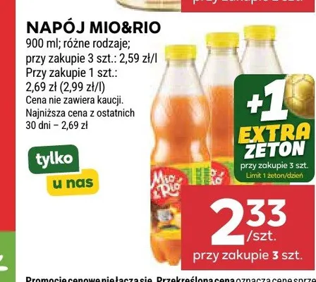 Napój Mio&Rio jabłko-wiśnia promocja w Stokrotka