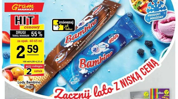 Lody Bambino Jogo promocja w Gram Market