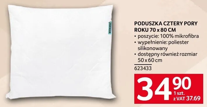 Poduszka CZTERY PORY ROKU 70 x 80 CM promocja w Selgros