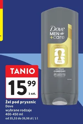 Żel pod prysznic Dove Men+Care Active Comfort promocja w Intermarche
