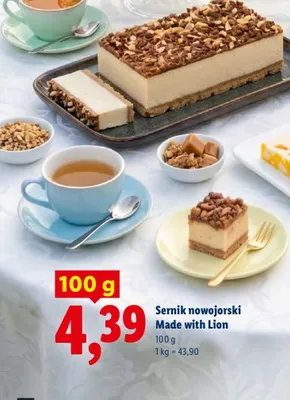 Sernik nowojorski Made with Lion promocja w Lidl