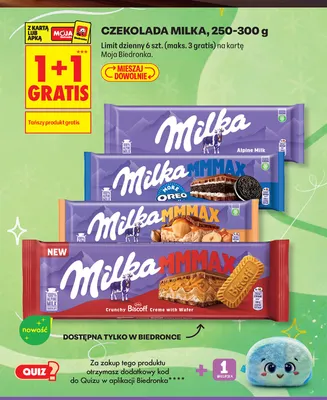 Czekolada Milka Alpine Milk promocja w Biedronka