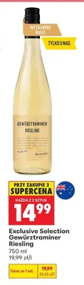 Wino Exclusive Selection Gewürztraminer Riesling Australia promocja w Biedronka
