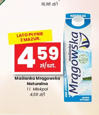 Maślanka Mrągowska naturalna Mlekpol promocja w emma MARKET