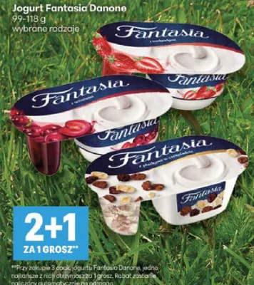 Jogurt Fantasia Danone z wiśniami promocja w Delikatesy Centrum