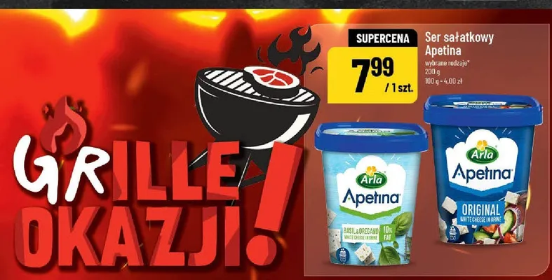 Ser sałatkowy Apetina Arla promocja w POLOmarket