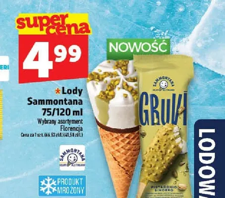 Lody Sammontana rożek promocja w TOPAZ