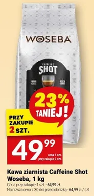 Kawa ziarnista Caffeine Shot Woseba promocja w Twój Market