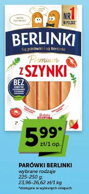 Parówki Premium z szynki promocja w Groszek