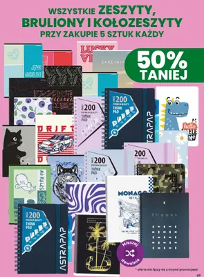 Zeszyty, bruliony i kołozeszyty promocja w Dino