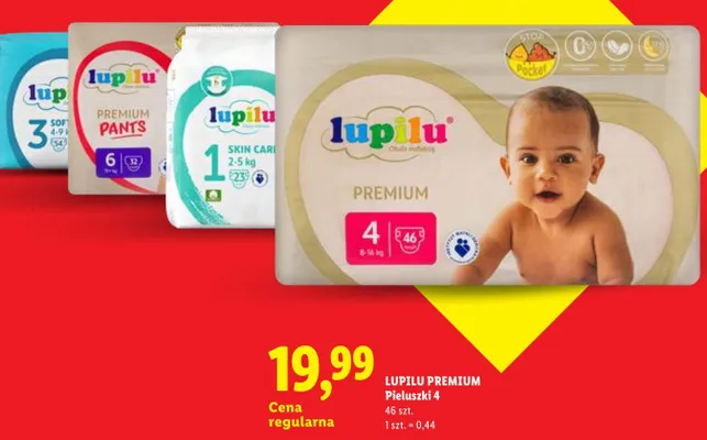 Pieluchy Lupilu Premium 4 promocja w Lidl