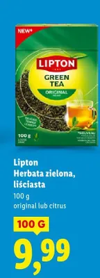 Herbata zielona liściasta citrus promocja w Lidl