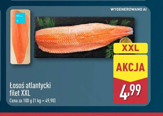 Łosoś atlantycki filet XXL promocja w Aldi