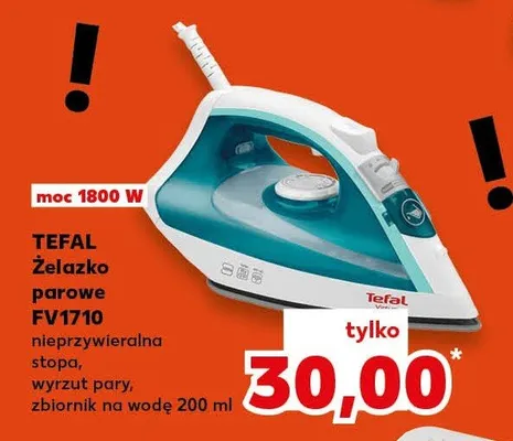 Żelazko parowe FV1710 nieprzywieralna stopa, wyrzut pary, zbiornik na wodę 200 ml promocja w Kaufland
