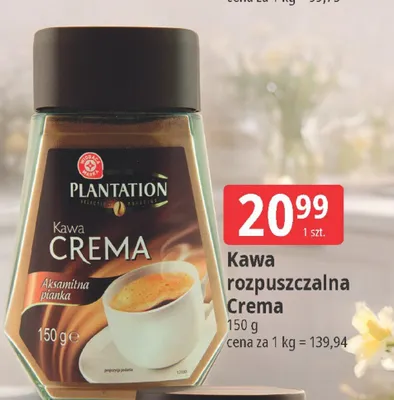 Kawa rozpuszczalna Crema promocja w Leclerc