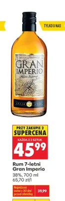 Rum 7-letni Gran Imperio promocja w Biedronka