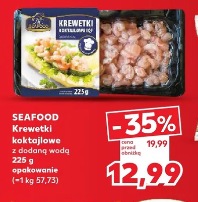 Krewetki koktajlowe z dodaną wodą Seafood promocja w Kaufland