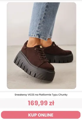 Sneakersy Vices na platformie typu chunky promocja w Renee