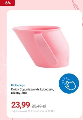 Kubeczek Bickiepegs Doidy Cup różany 3 m+ promocja w Smyk