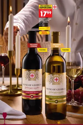 Wino białe Wine of Georgia Alazani Valley White promocja w Biedronka