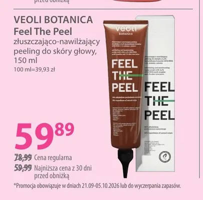 Złuszczająco-nawilżający peeling do skóry głowy Feel The Peel Veoli Botanica promocja w Hebe