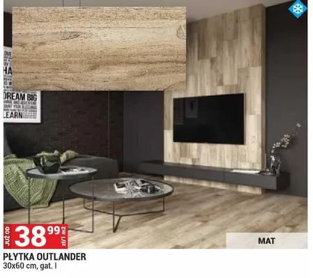 Płytka OUTLANDER 30x60cm gat. I mat promocja w Merkury Market