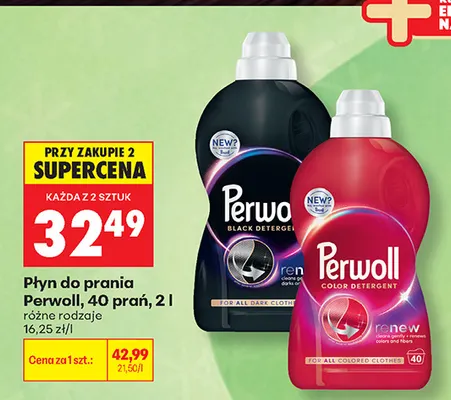 Płyn do prania Perwoll 40 prań promocja w Biedronka