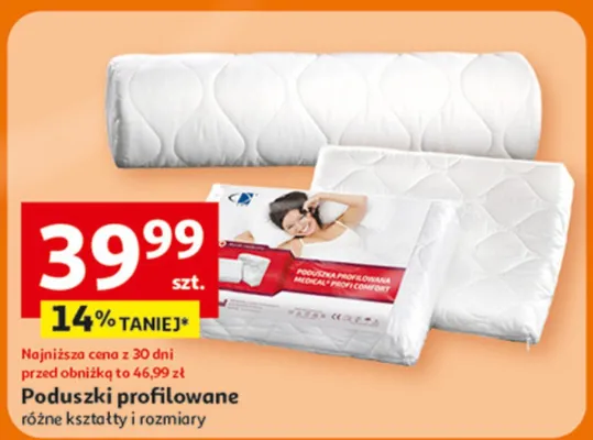 Poduszki profilowane promocja w Auchan