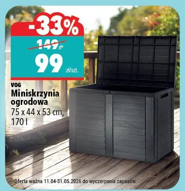 Skrzynia ogrodowa 190 l promocja w Biedronka Home