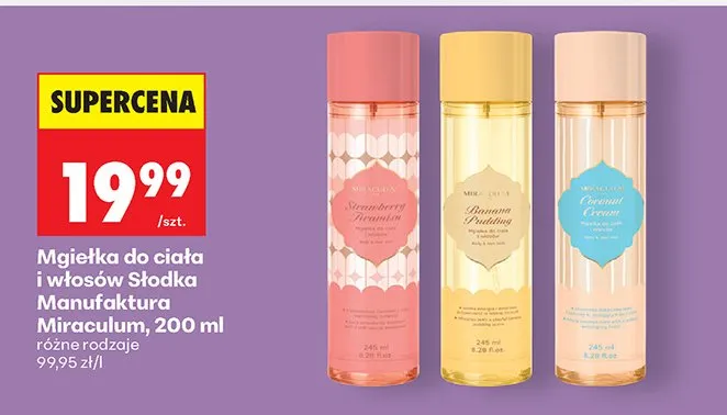 Mgiełka do ciała i włosów Strawberry Royallin promocja w Biedronka