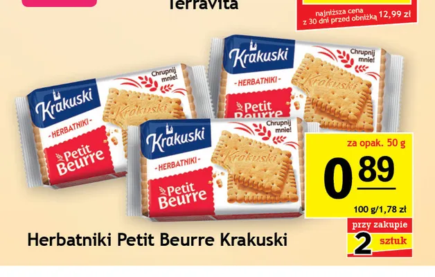 Herbatniki Petit Beurre Krakuski promocja w Gram Market