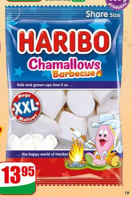 Pianki Chamallows Barbecue Haribo Mega XXL promocja w Dino