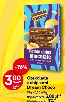 Czekolada z chipsami Dream Choco promocja w Żabka